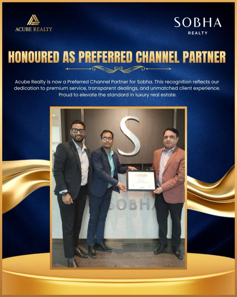 A proud moment for Acube Realty ✨Honoured to be recognised as a Preferred Channel Partner for So (2)